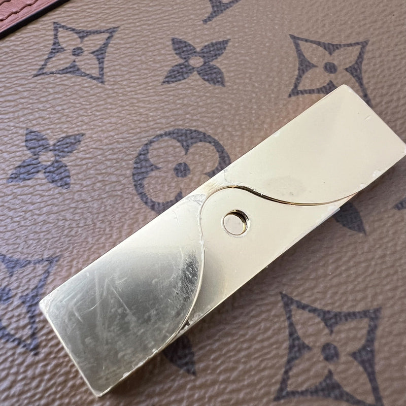 LV Mini Dauphine Flap Bag in Monogram and Monogram Reverse Canvas and GHW (Model: M44580)