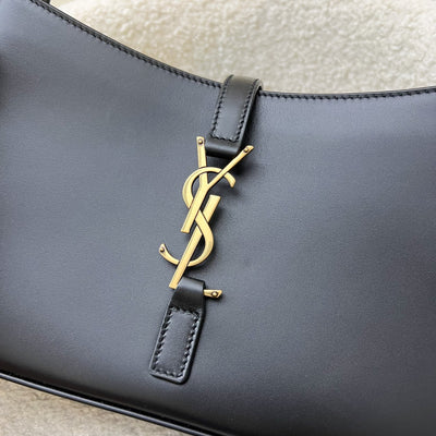 Saint Laurent YSL Le 5 à 7 Shoulder Bag in Black Smooth Calfskin and GHW