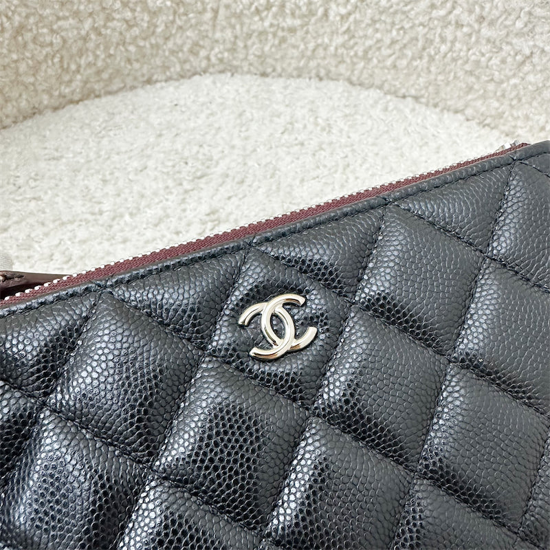 Chanel Mini O-Case / Pouch in Black Caviar and SHW