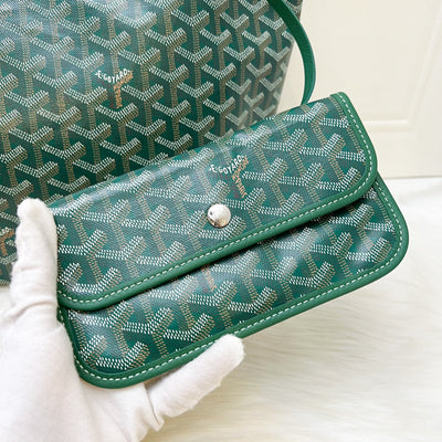 [Like New] Goyard Saint Louis PM Tote in Green Signature Goyardine Canvas