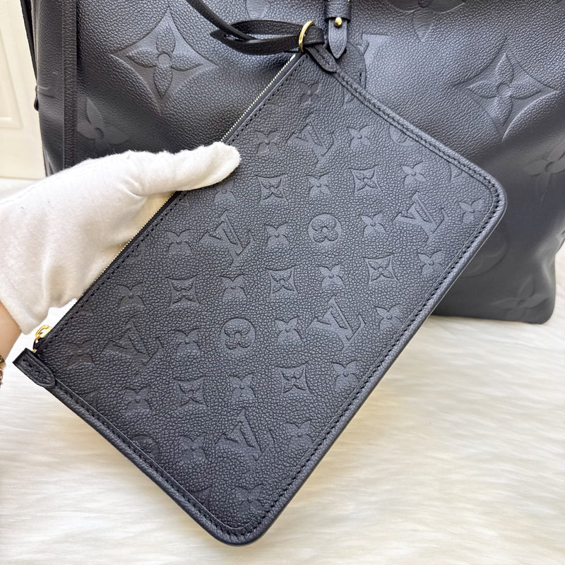 LV CarryAll MM in Black Monogram Empreinte Leather and GHW (Model: M46289)