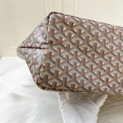 Goyard Saint Louis Claire Voie PM Tote in Limited Edition Grey / Pink Canvas and Pink Interior