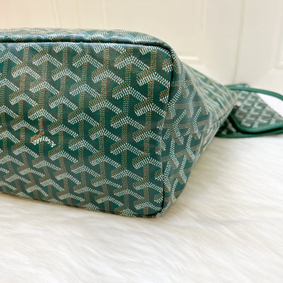 [Like New] Goyard Saint Louis PM Tote in Green Signature Goyardine Canvas