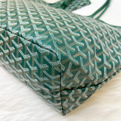 [Like New] Goyard Saint Louis PM Tote in Green Signature Goyardine Canvas