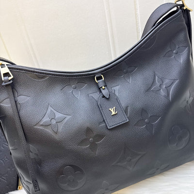 LV CarryAll MM in Black Monogram Empreinte Leather and GHW (Model: M46289)