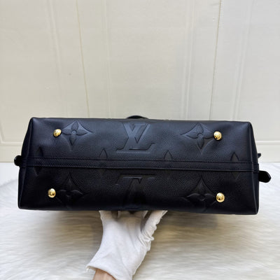 LV CarryAll MM in Black Monogram Empreinte Leather and GHW (Model: M46289)