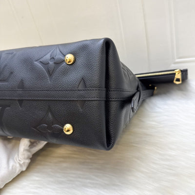 LV CarryAll MM in Black Monogram Empreinte Leather and GHW (Model: M46289)