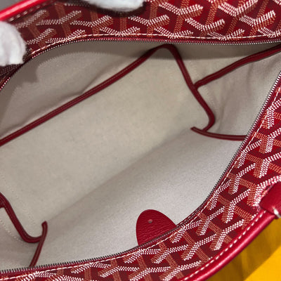 Goyard Artois PM Tote in Dark Red Rouge Signature Goyardine Canvas
