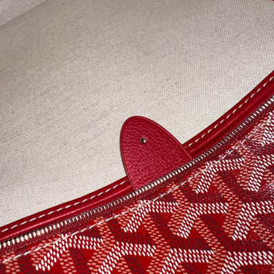 Goyard Artois PM Tote in Dark Red Rouge Signature Goyardine Canvas