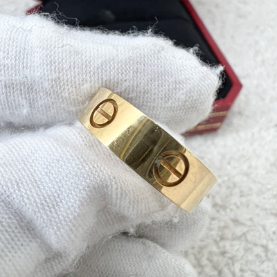 Cartier Love Ring in 18K Yellow Gold Sz 55