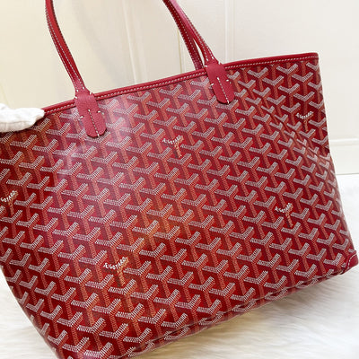 Goyard Artois PM Tote in Dark Red Rouge Signature Goyardine Canvas