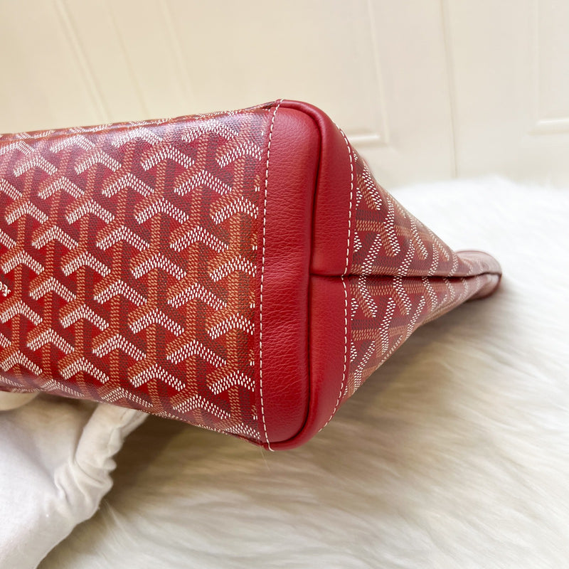 Goyard Artois PM Tote in Dark Red Rouge Signature Goyardine Canvas