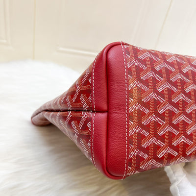 Goyard Artois PM Tote in Dark Red Rouge Signature Goyardine Canvas