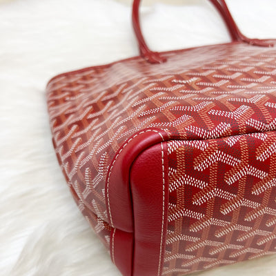 Goyard Artois PM Tote in Dark Red Rouge Signature Goyardine Canvas