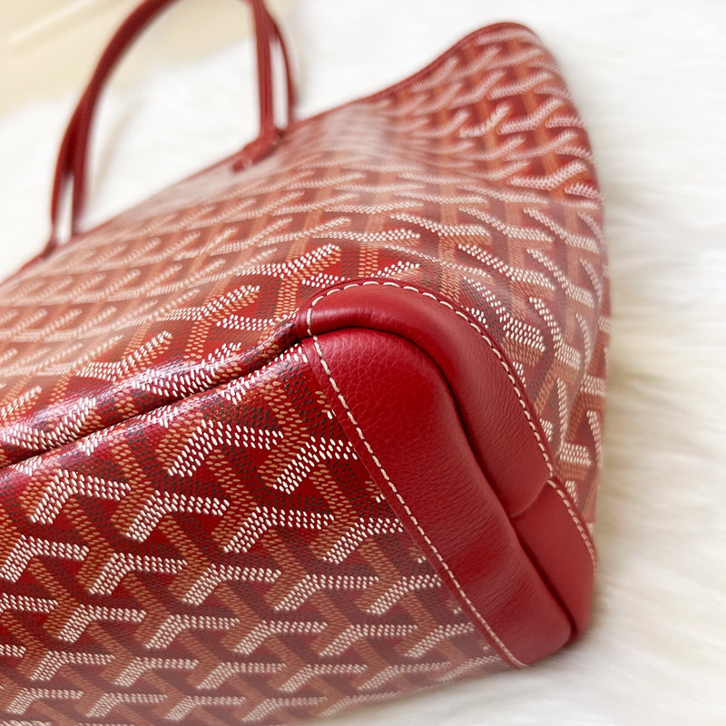 Goyard Artois PM Tote in Dark Red Rouge Signature Goyardine Canvas