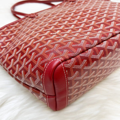 Goyard Artois PM Tote in Dark Red Rouge Signature Goyardine Canvas