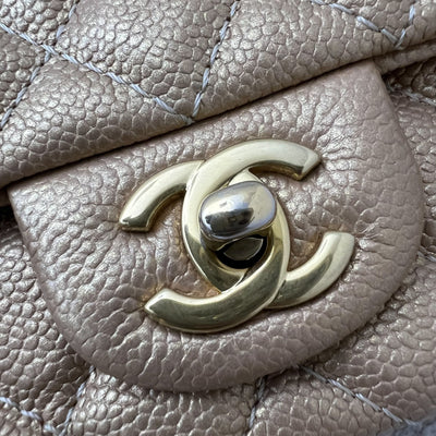 Chanel Classic Mini Rectangle Flap in Gold Caviar and AGHW