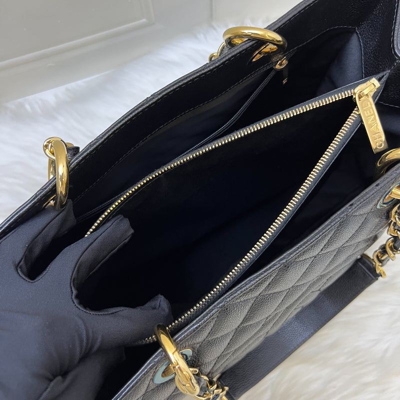 Chanel Grand Shopping Tote GST in Black Caviar and GHW
