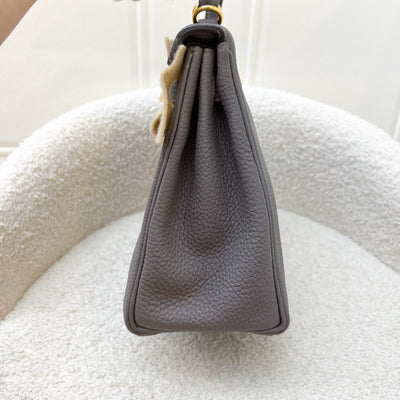 Hermes Kelly 25 in Gris Etain Togo Leather and GHW