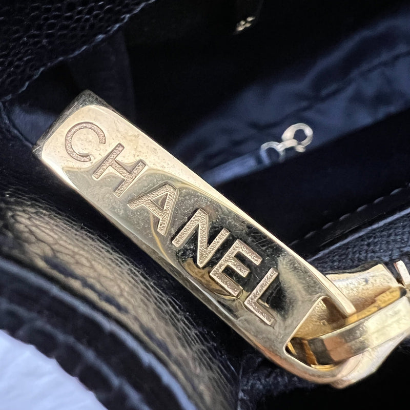 Chanel Grand Shopping Tote GST in Black Caviar and GHW