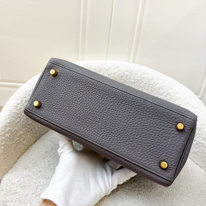Hermes Kelly 25 in Gris Etain Togo Leather and GHW