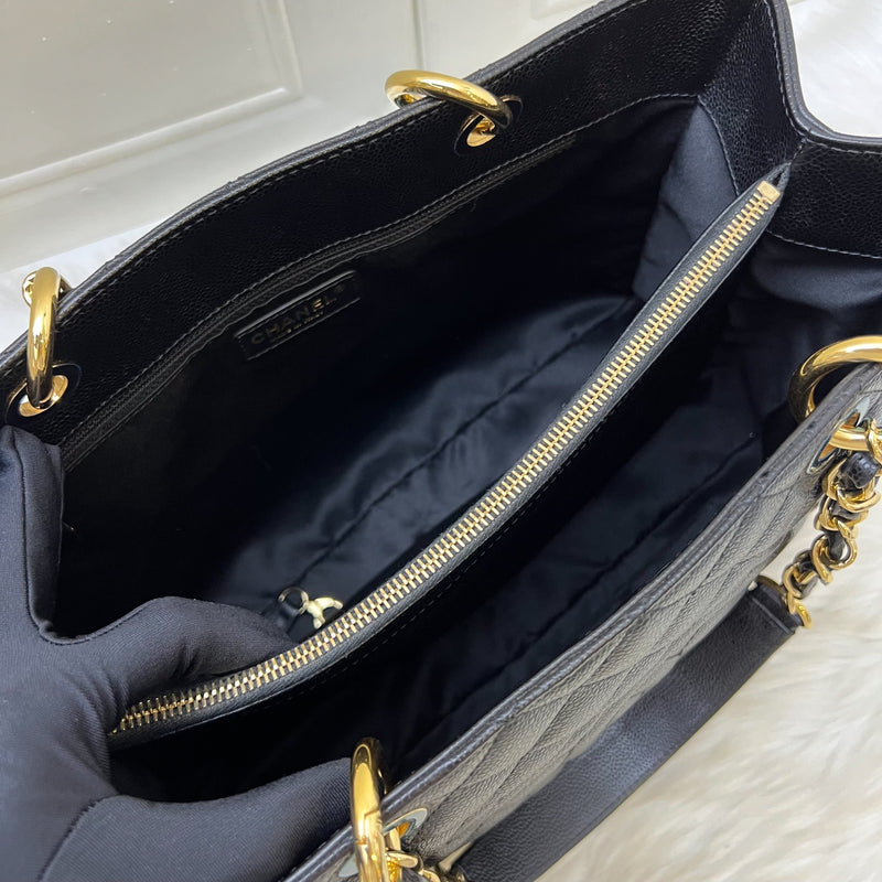 Chanel Grand Shopping Tote GST in Black Caviar and GHW