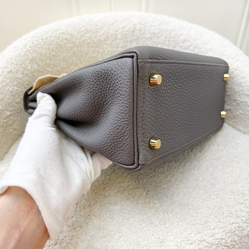 Hermes Kelly 25 in Gris Etain Togo Leather and GHW