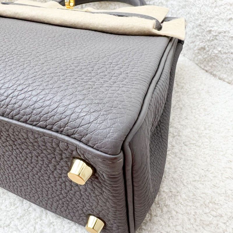 Hermes Kelly 25 in Gris Etain Togo Leather and GHW