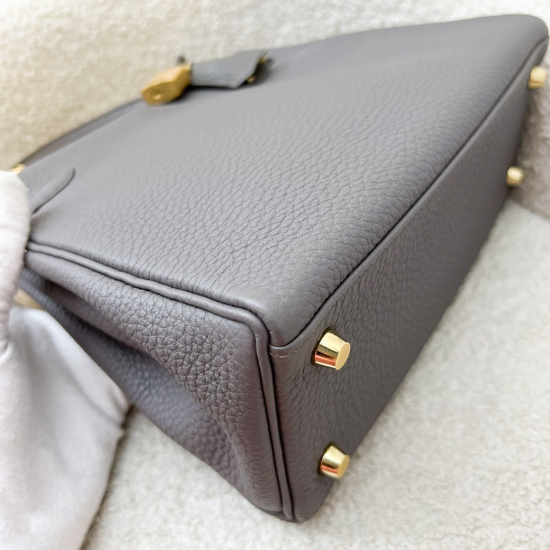 Hermes Kelly 25 in Gris Etain Togo Leather and GHW