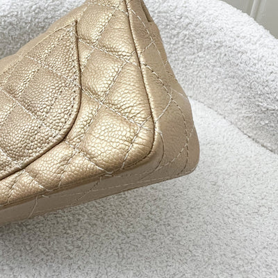 Chanel Classic Mini Rectangle Flap in Gold Caviar and AGHW