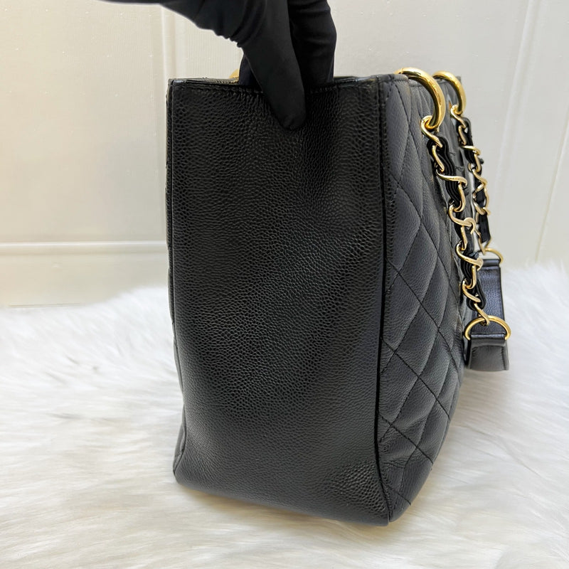 Chanel Grand Shopping Tote GST in Black Caviar and GHW