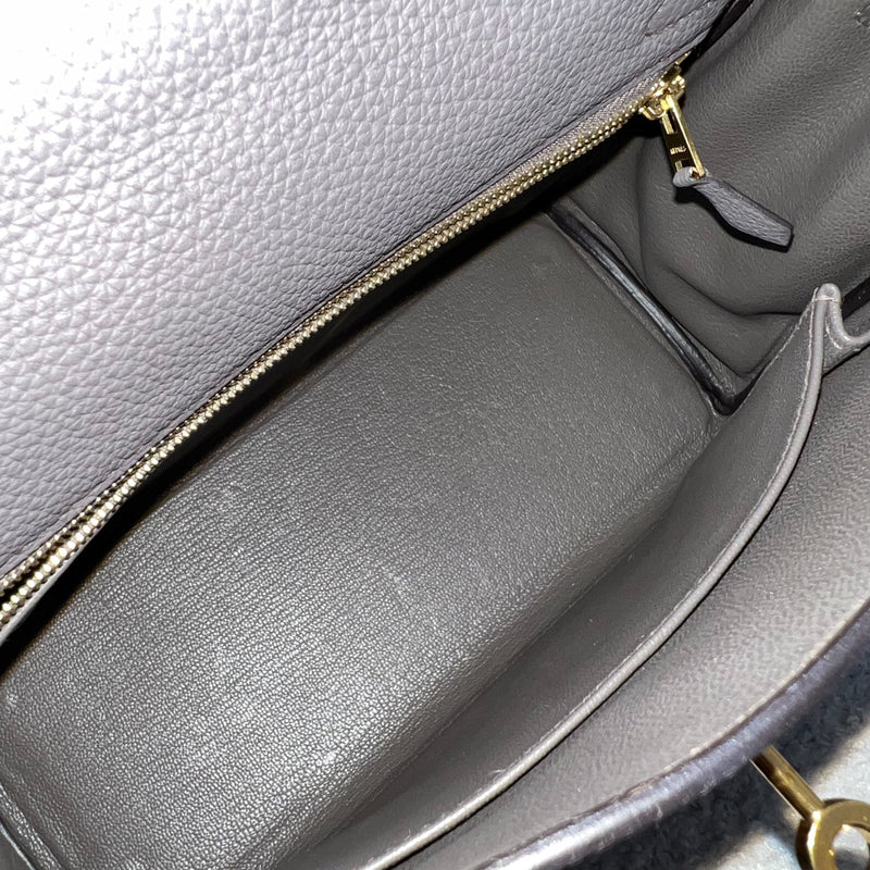 Hermes Kelly 25 in Gris Etain Togo Leather and GHW