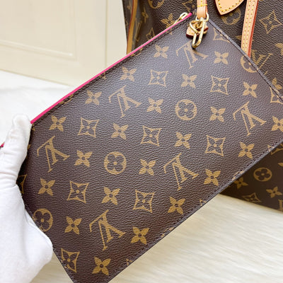 Louis Vuitton LV Neverfull MM in Monogram Canvas, Rouge Pivoine Interior and GHW