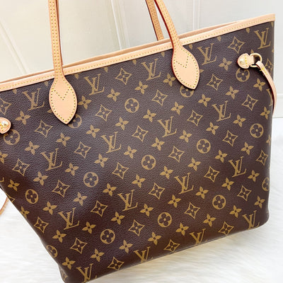 Louis Vuitton LV Neverfull MM in Monogram Canvas, Rouge Pivoine Interior and GHW