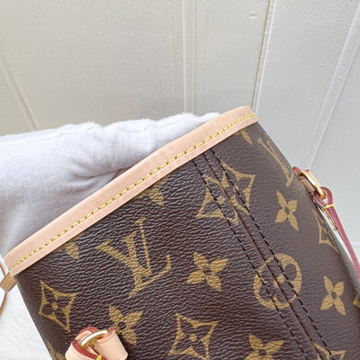 Louis Vuitton LV Neverfull MM in Monogram Canvas, Rouge Pivoine Interior and GHW