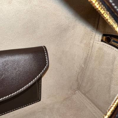 Loro Piana LP 27 Extra Bag in Dark Chocolate Licorice / Sun Gold Smooth Calfskin and GHW