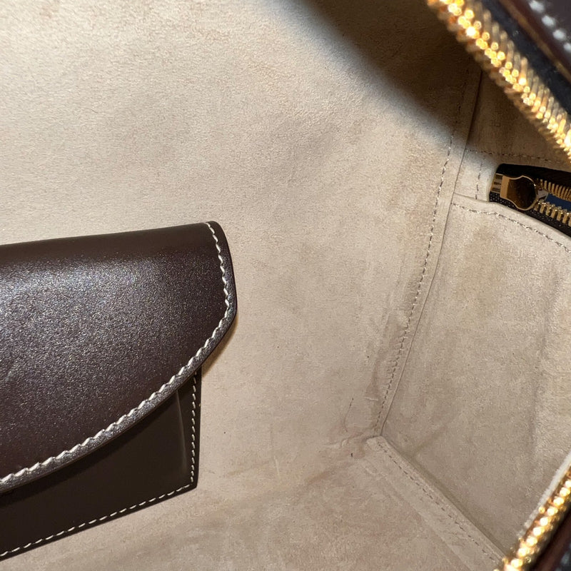 Loro Piana LP 27 Extra Bag in Dark Chocolate Licorice / Sun Gold Smooth Calfskin and GHW