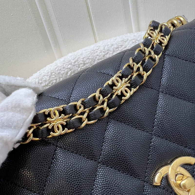 Chanel 22K Coco First Small Flap in Black Caviar and AGHW (Model: AS3633)