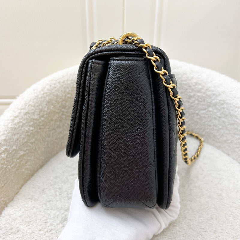 Chanel 22K Coco First Small Flap in Black Caviar and AGHW (Model: AS3633)