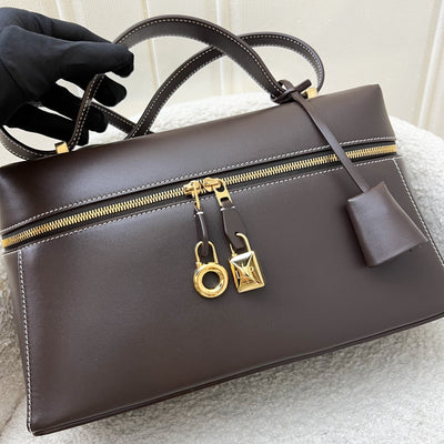 Loro Piana LP 27 Extra Bag in Dark Chocolate Licorice / Sun Gold Smooth Calfskin and GHW