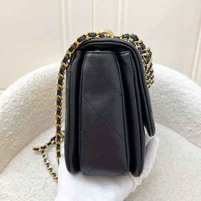 Chanel 22K Coco First Small Flap in Black Caviar and AGHW (Model: AS3633)