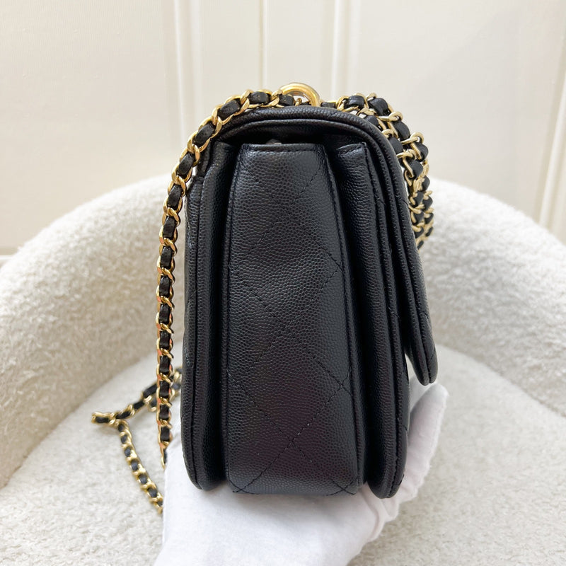 Chanel 22K Coco First Small Flap in Black Caviar and AGHW (Model: AS3633)