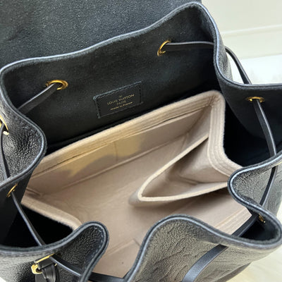 LV Montsouris Backpack in Black Empreinte Leather and GHW