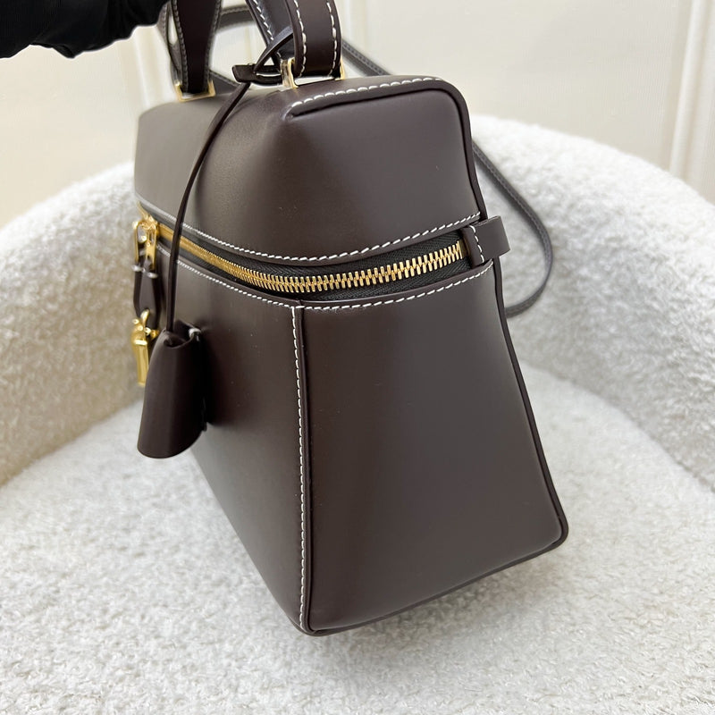 Loro Piana LP 27 Extra Bag in Dark Chocolate Licorice / Sun Gold Smooth Calfskin and GHW