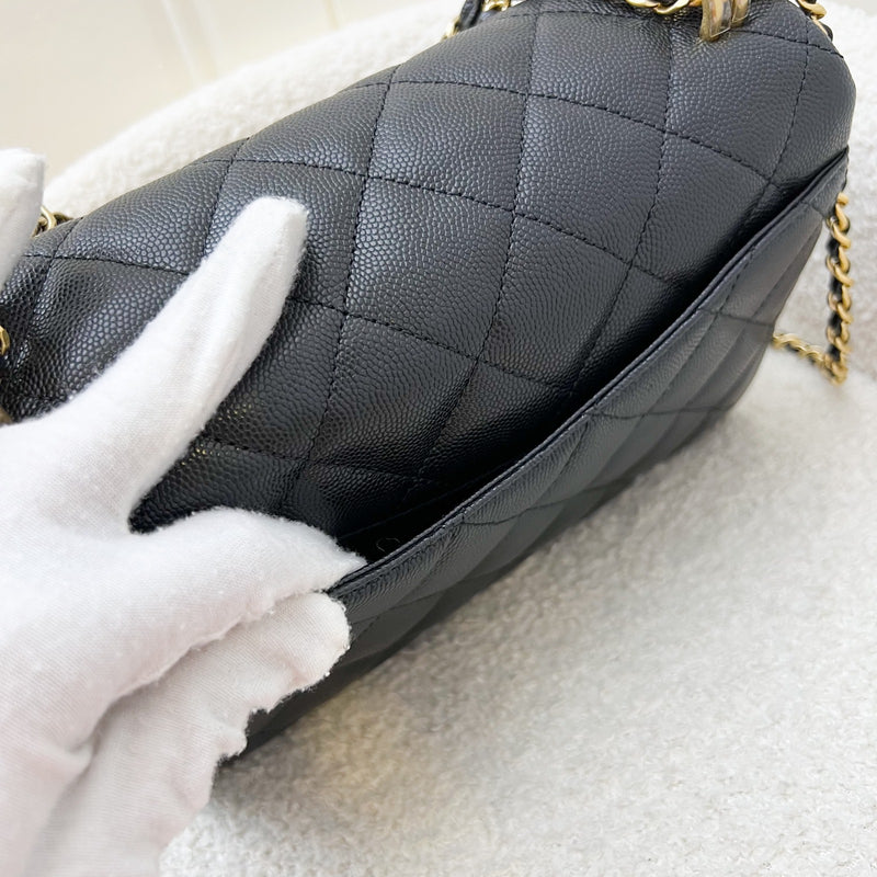 Chanel 22K Coco First Small Flap in Black Caviar and AGHW (Model: AS3633)