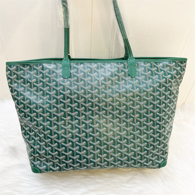 Goyard Artois MM in Green Signature Goyardine Canvas and Leather Trim