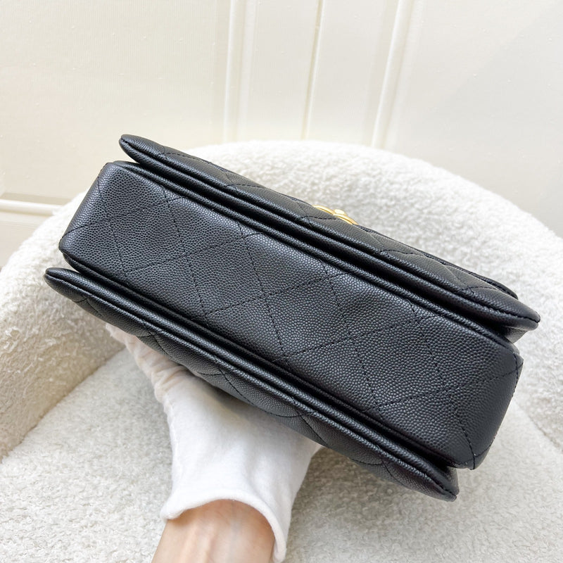 Chanel 22K Coco First Small Flap in Black Caviar and AGHW (Model: AS3633)