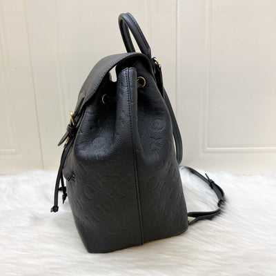LV Montsouris Backpack in Black Empreinte Leather and GHW