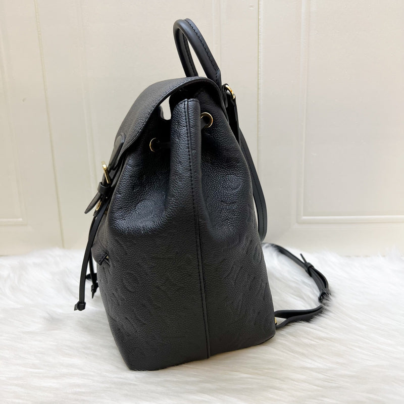 LV Montsouris Backpack in Black Empreinte Leather and GHW