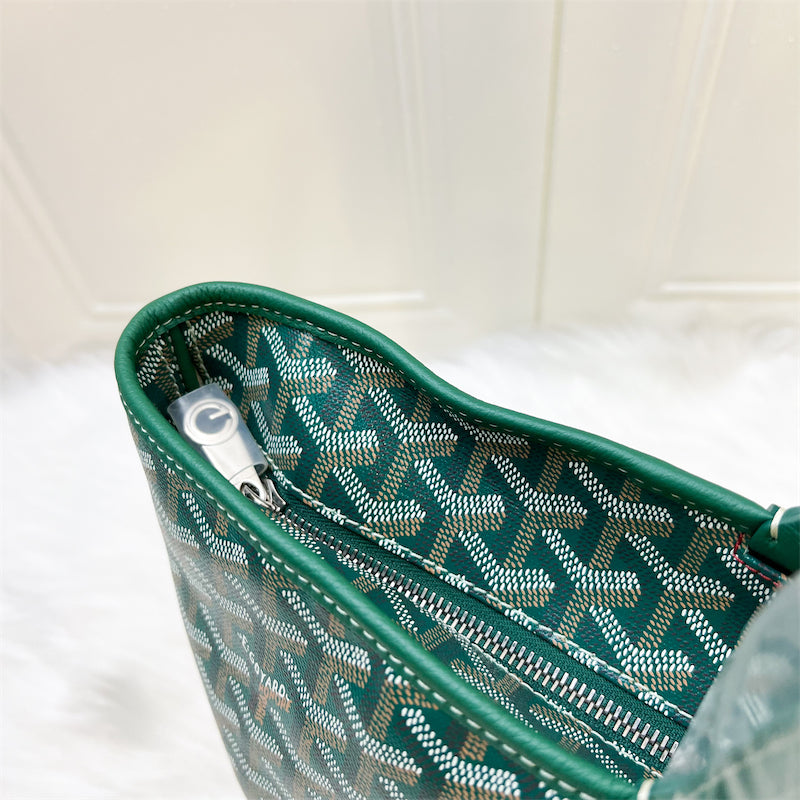 Goyard Artois MM in Green Signature Goyardine Canvas and Leather Trim